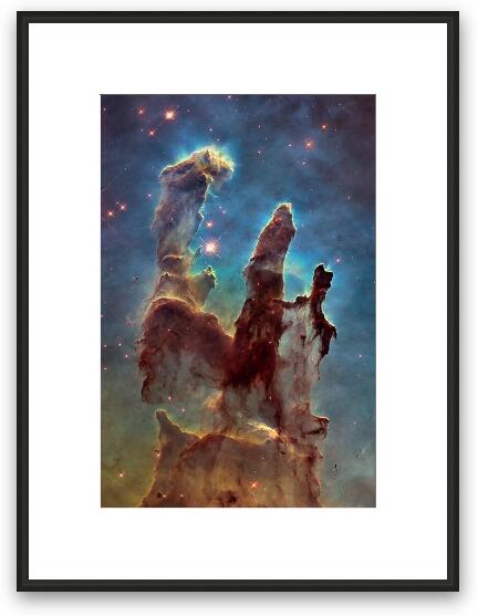 Hubble Pillars of Creation HD Tall Framed Fine Art Print