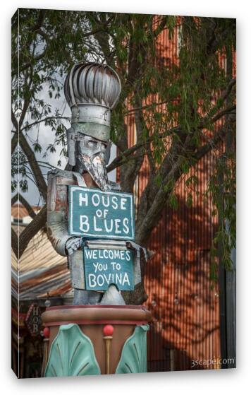 House of Blues sign Fine Art Canvas Print