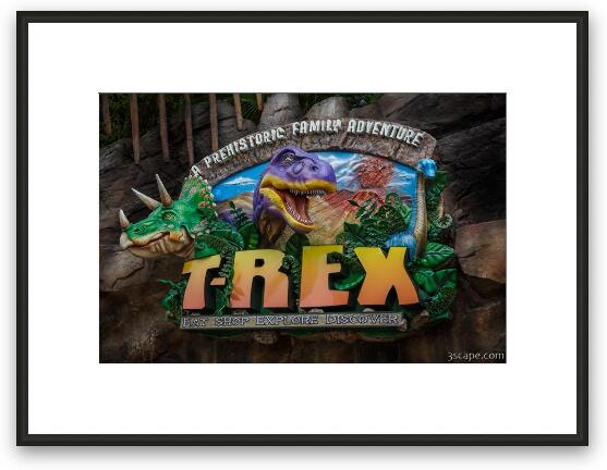 T-Rex Restaurant Framed Fine Art Print