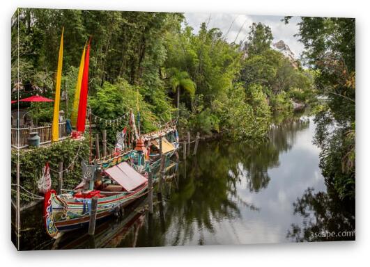 Boats on Discovery River Fine Art Canvas Print