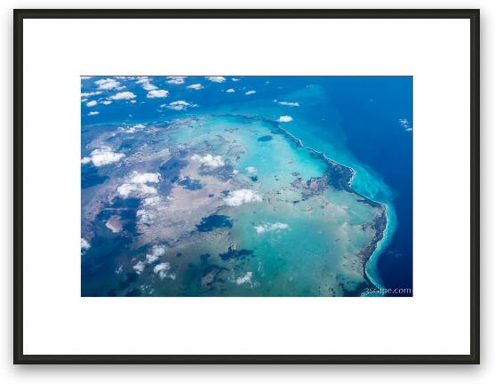 Aerial photo over Cuba Framed Fine Art Print
