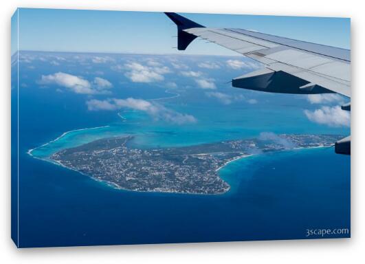 Grand Cayman from the air Fine Art Canvas Print