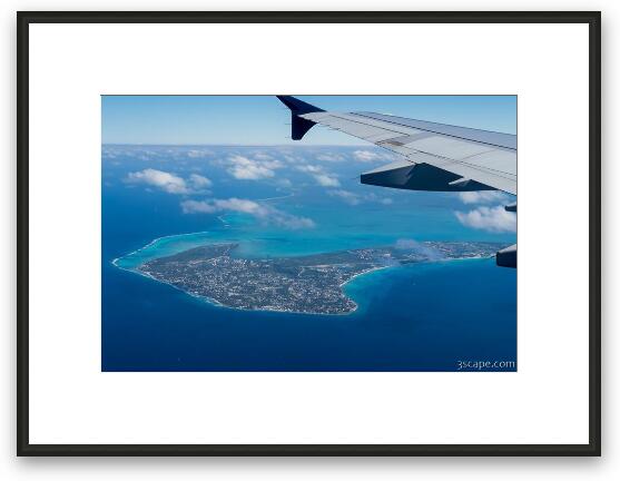 Grand Cayman from the air Framed Fine Art Print