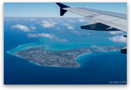 Grand Cayman from the air Fine Art Metal Print