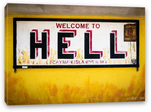 Welcome to Hell, Grand Cayman Island Fine Art Canvas Print