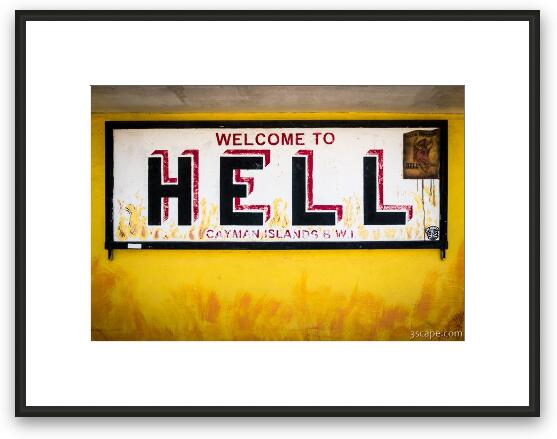 Welcome to Hell, Grand Cayman Island Framed Fine Art Print