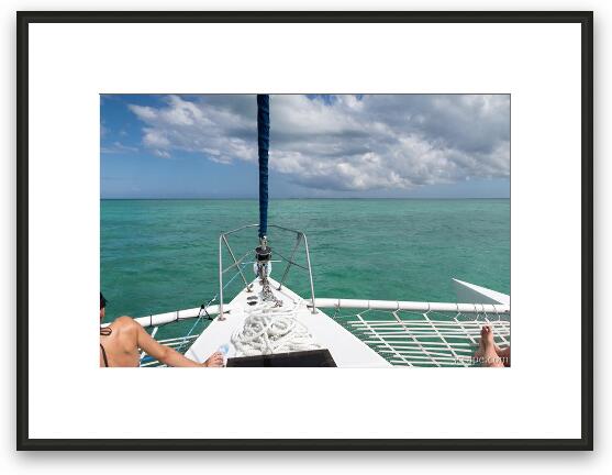 Sailing out to Stingray City Framed Fine Art Print