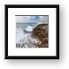 Rough waves at Grand Cayman blow holes area Framed Print