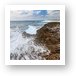 Rough waves at Grand Cayman blow holes area Art Print