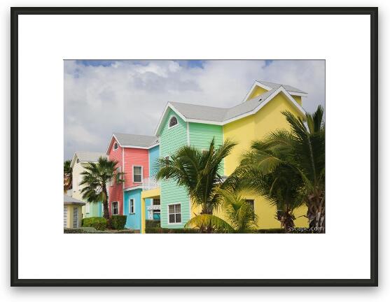 Colorful island homes Framed Fine Art Print