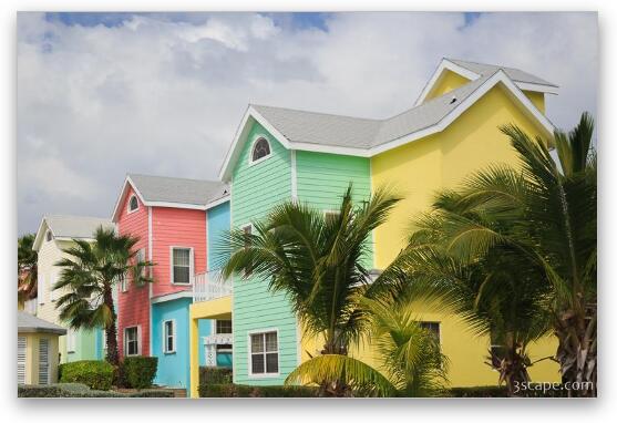 Colorful island homes Fine Art Metal Print