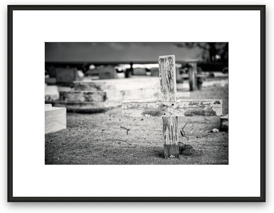 Unmarked Grave, Old Man Bay Cemetery Framed Fine Art Print